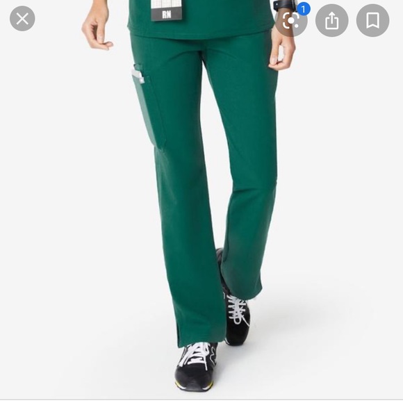 Kade Hunter Green Figs Scrub Pants 